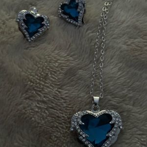 3 piece set heart jewelry